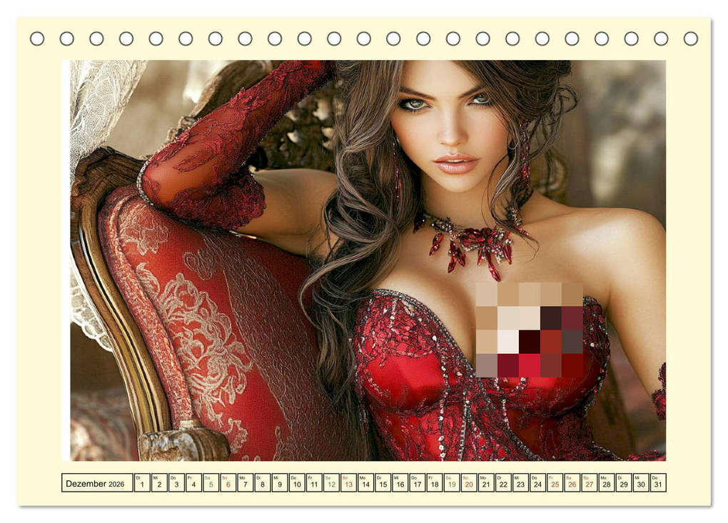 Weitere Ansicht: Sinnlich in Dessous. Die Kunst der verführerischen Eleganz (Tischkalender 2026 DIN A5 quer), CALVENDO Monatskalender | Rose Hurley, Calvendo