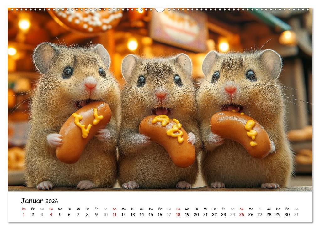 Weitere Ansicht: Hamster im Freizeitpark - Lustiger Kalender mit Jahrmarkt-Motiven (hochwertiger Premium Wandkalender 2026 DIN A2 quer), Kunstdruck in Hochglanz | MB Fotografie, Calvendo
