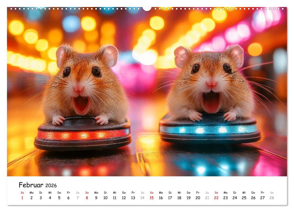 Weitere Ansicht: Hamster im Freizeitpark - Lustiger Kalender mit Jahrmarkt-Motiven (hochwertiger Premium Wandkalender 2026 DIN A2 quer), Kunstdruck in Hochglanz | MB Fotografie, Calvendo