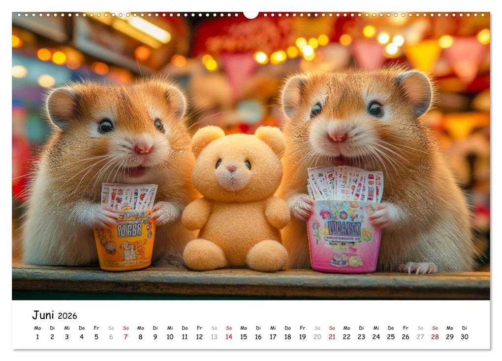 Weitere Ansicht: Hamster im Freizeitpark - Lustiger Kalender mit Jahrmarkt-Motiven (hochwertiger Premium Wandkalender 2026 DIN A2 quer), Kunstdruck in Hochglanz | MB Fotografie, Calvendo