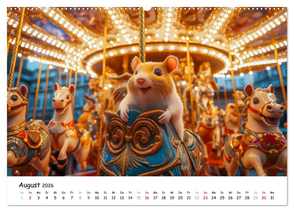Weitere Ansicht: Hamster im Freizeitpark - Lustiger Kalender mit Jahrmarkt-Motiven (hochwertiger Premium Wandkalender 2026 DIN A2 quer), Kunstdruck in Hochglanz | MB Fotografie, Calvendo