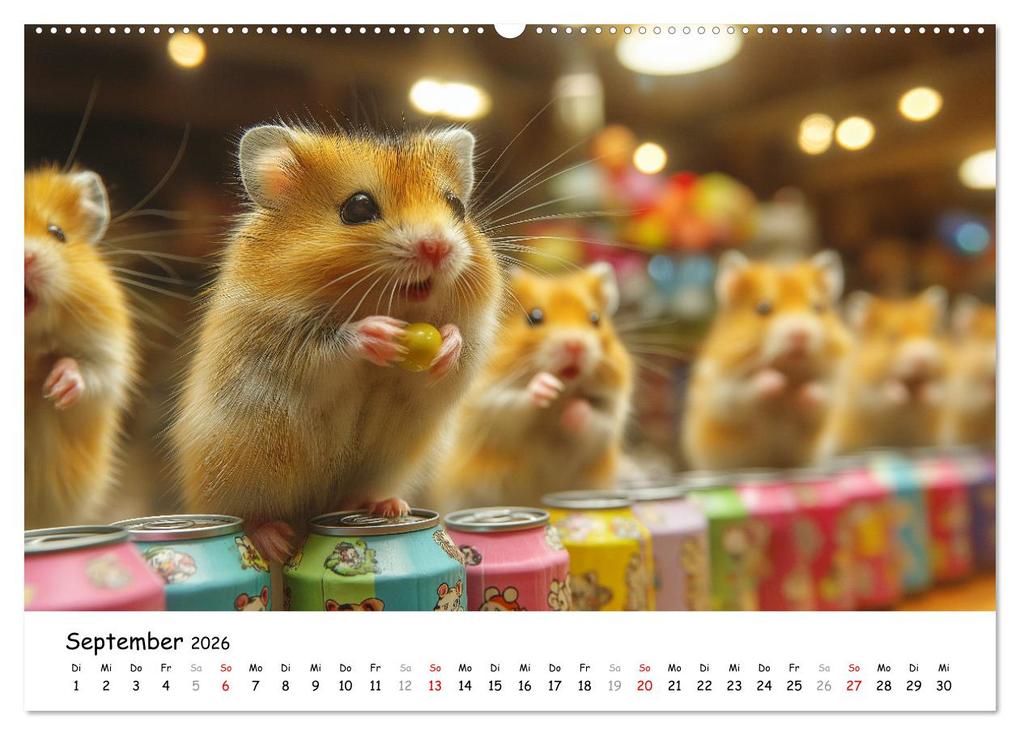 Weitere Ansicht: Hamster im Freizeitpark - Lustiger Kalender mit Jahrmarkt-Motiven (hochwertiger Premium Wandkalender 2026 DIN A2 quer), Kunstdruck in Hochglanz | MB Fotografie, Calvendo