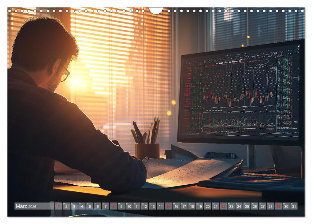 Weitere Ansicht: Börsenkalender - der Kalender für Aktien, Trader und Börsenprofis. (Wandkalender 2026 DIN A3 quer), CALVENDO Monatskalender | MB - Fotografie, Calvendo