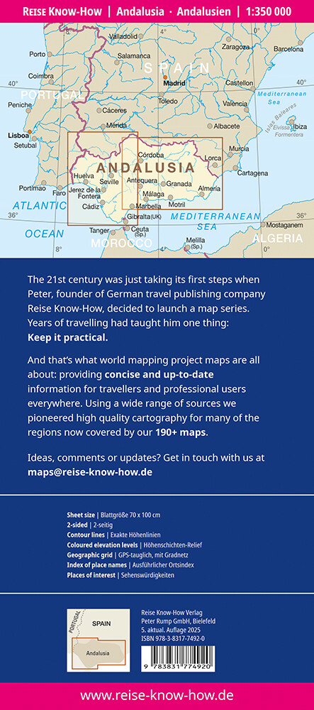 Weitere Ansicht: Reise Know-How Landkarte Andalusien / Andalusia (1:350.000)