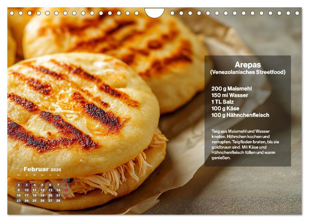 Weitere Ansicht: Streetfood Kalender - Einfache Rezepte aus den Straßenküchen der Welt (Wandkalender 2026 DIN A4 quer), CALVENDO Monatskalender | MB - Fotografie, Calvendo