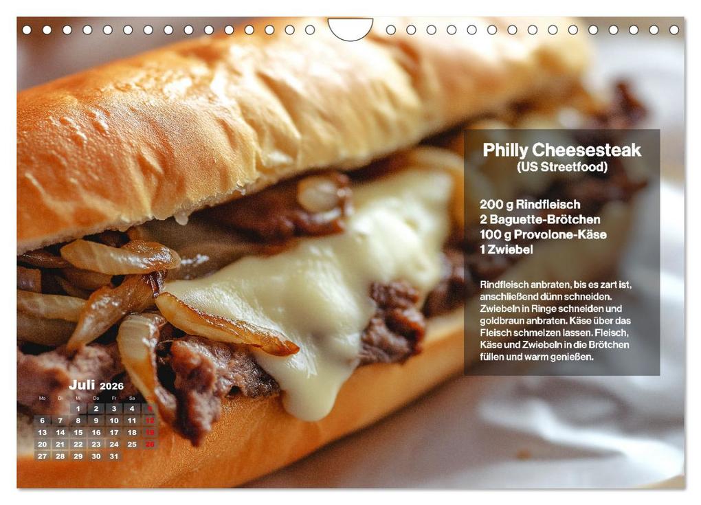 Weitere Ansicht: Streetfood Kalender - Einfache Rezepte aus den Straßenküchen der Welt (Wandkalender 2026 DIN A4 quer), CALVENDO Monatskalender | MB - Fotografie, Calvendo