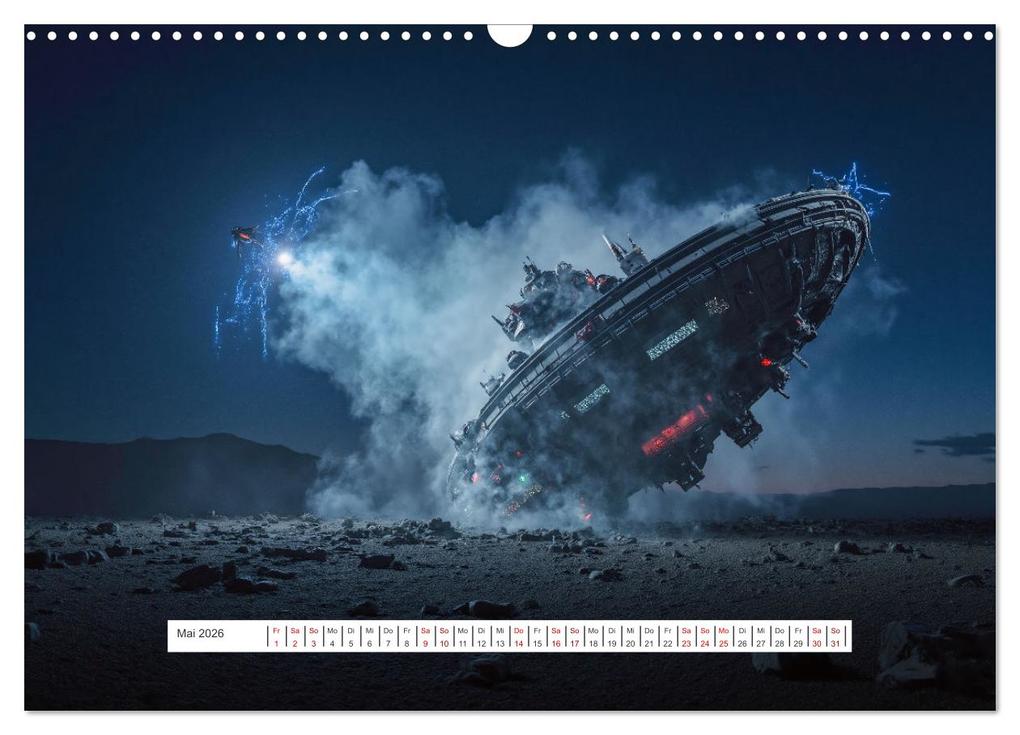 Weitere Ansicht: Fliegende Untertasse - Die große Fantasiereise (Wandkalender 2026 DIN A3 quer), CALVENDO Monatskalender | Alain Gaymard, Calvendo