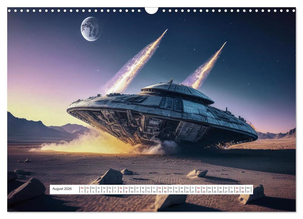 Weitere Ansicht: Fliegende Untertasse - Die große Fantasiereise (Wandkalender 2026 DIN A3 quer), CALVENDO Monatskalender | Alain Gaymard, Calvendo