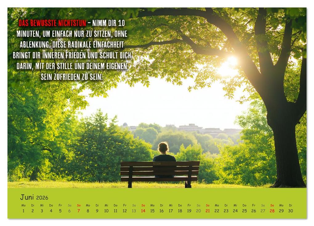 Weitere Ansicht: Dein Achtsamkeitskalender (Tischkalender 2026 DIN A5 quer), CALVENDO Monatskalender | MB Fotografie, Calvendo