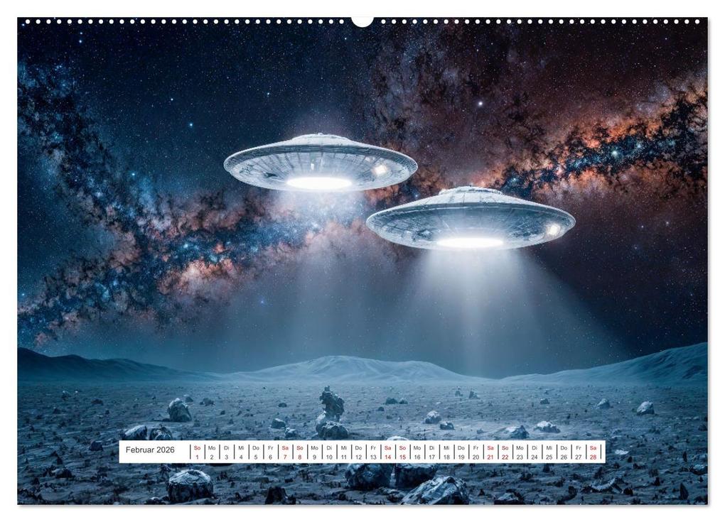 Weitere Ansicht: Fliegende Untertasse - Die große Fantasiereise (Wandkalender 2026 DIN A2 quer), CALVENDO Monatskalender | Alain Gaymard, Calvendo
