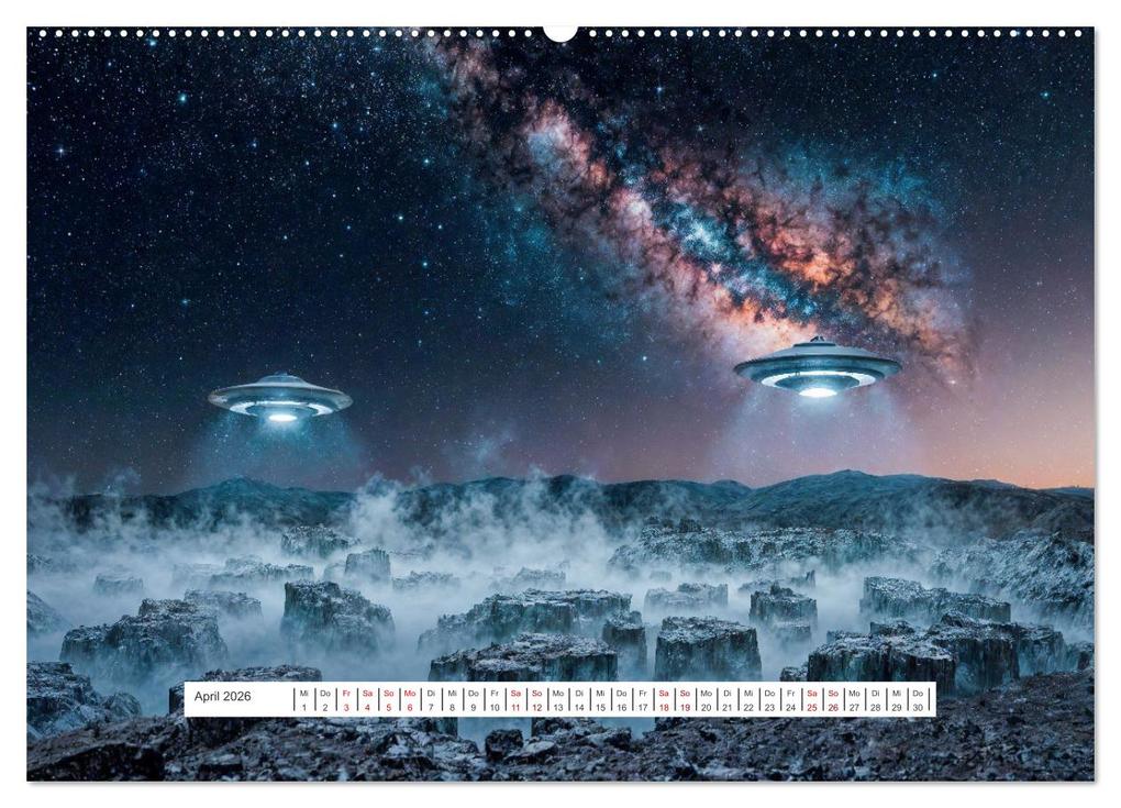Weitere Ansicht: Fliegende Untertasse - Die große Fantasiereise (Wandkalender 2026 DIN A2 quer), CALVENDO Monatskalender | Alain Gaymard, Calvendo