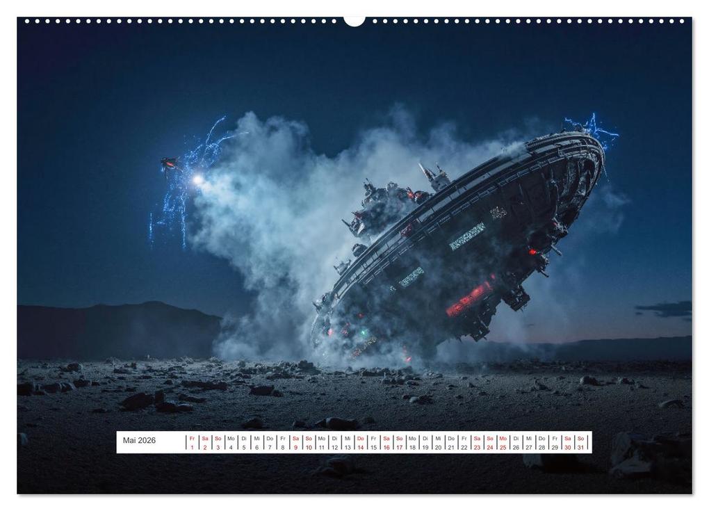 Weitere Ansicht: Fliegende Untertasse - Die große Fantasiereise (Wandkalender 2026 DIN A2 quer), CALVENDO Monatskalender | Alain Gaymard, Calvendo