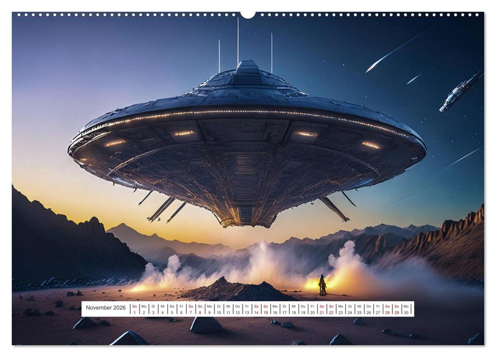 Weitere Ansicht: Fliegende Untertasse - Die große Fantasiereise (Wandkalender 2026 DIN A2 quer), CALVENDO Monatskalender | Alain Gaymard, Calvendo