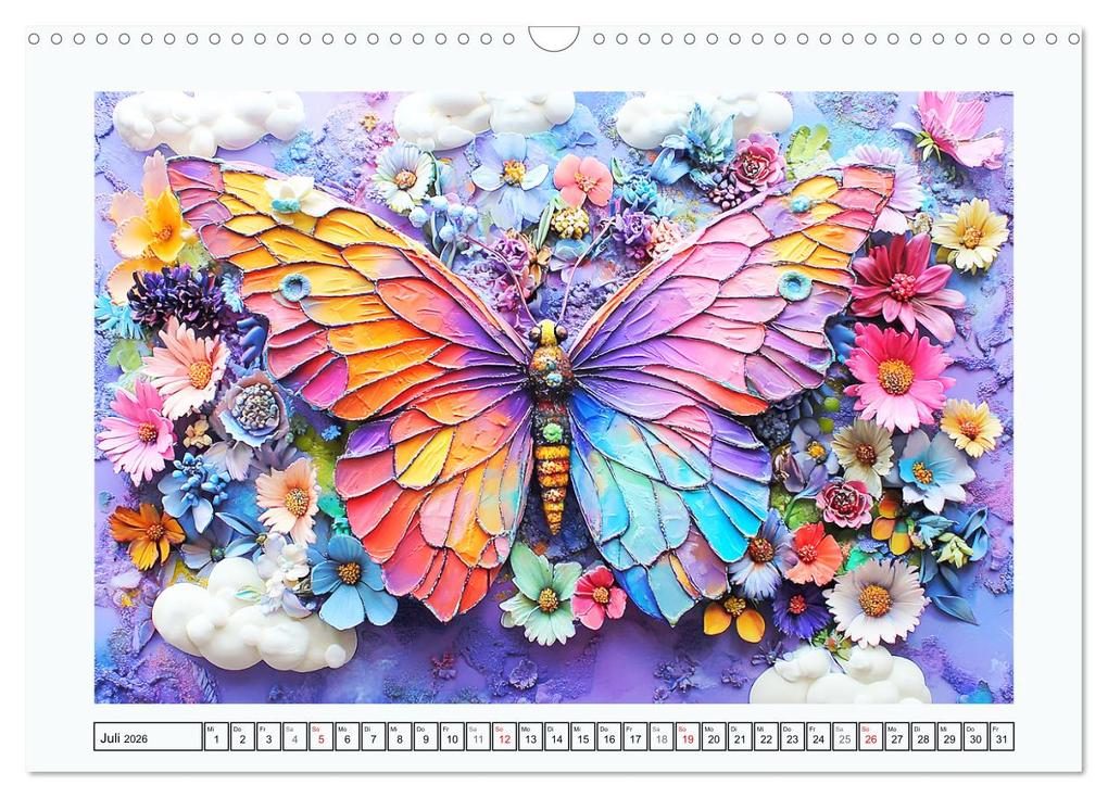 Weitere Ansicht: Luftige Collagen. Zauberhafte Tiere in fröhlichen Farben (Wandkalender 2026 DIN A3 quer), CALVENDO Monatskalender | Rose Hurley, Calvendo