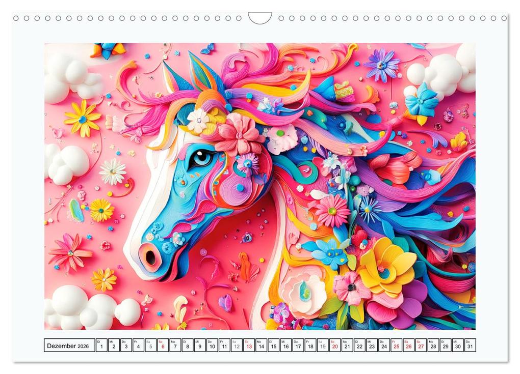 Weitere Ansicht: Luftige Collagen. Zauberhafte Tiere in fröhlichen Farben (Wandkalender 2026 DIN A3 quer), CALVENDO Monatskalender | Rose Hurley, Calvendo