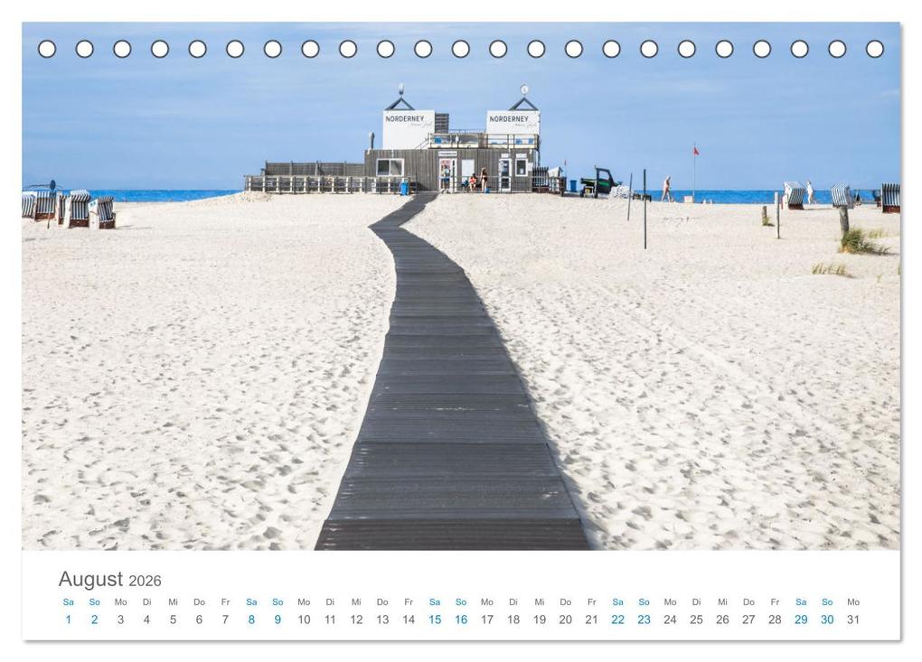 Weitere Ansicht: Norderney Sehnsuchtskalender (Tischkalender 2026 DIN A5 quer), CALVENDO Monatskalender | Dietmar Scherf, Calvendo