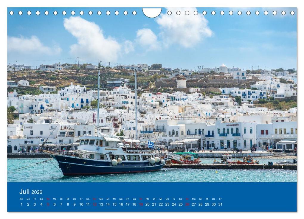 Weitere Ansicht: Griechenland - Mykonos Kalender (Wandkalender 2026 DIN A4 quer), CALVENDO Monatskalender | Michael Bihlmayer - Bihlmayer-MEDIA, Calvendo