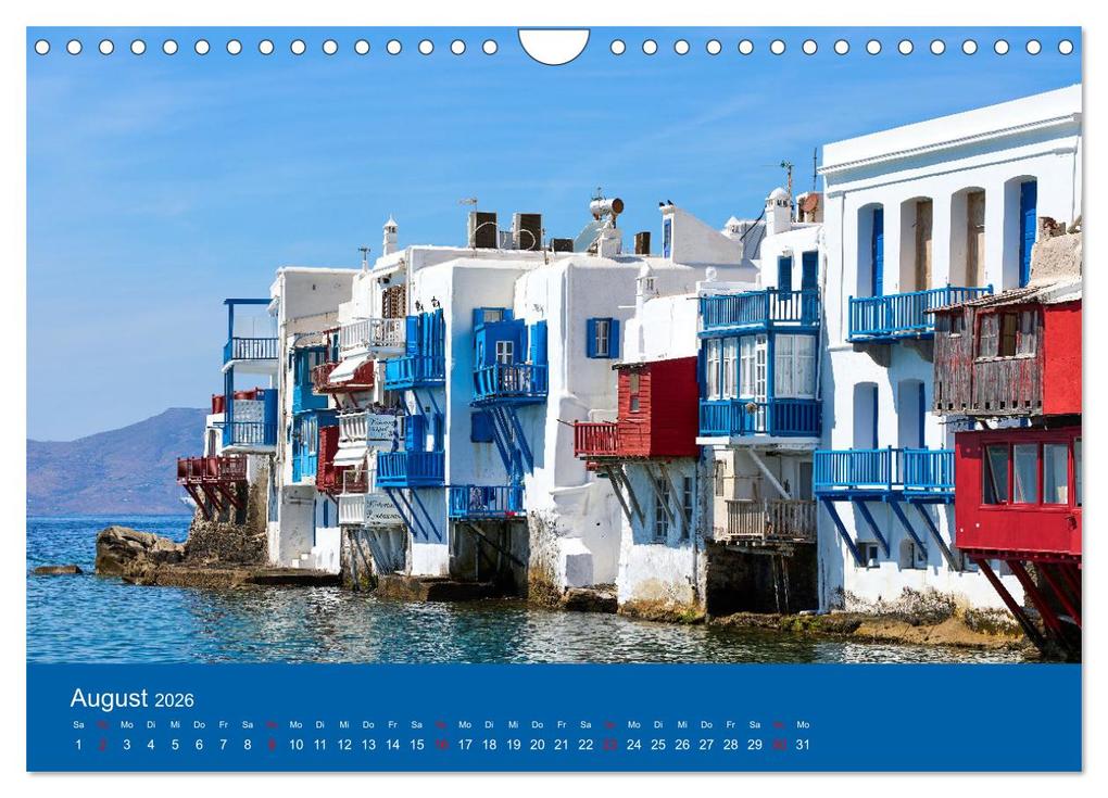 Weitere Ansicht: Griechenland - Mykonos Kalender (Wandkalender 2026 DIN A4 quer), CALVENDO Monatskalender | Michael Bihlmayer - Bihlmayer-MEDIA, Calvendo