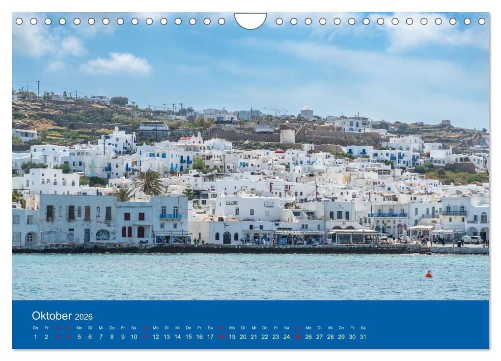 Weitere Ansicht: Griechenland - Mykonos Kalender (Wandkalender 2026 DIN A4 quer), CALVENDO Monatskalender | Michael Bihlmayer - Bihlmayer-MEDIA, Calvendo