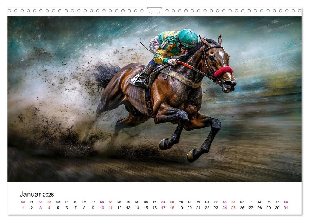 Weitere Ansicht: Pferderennen (Wandkalender 2026 DIN A3 quer), CALVENDO Monatskalender | Peter Roder, Calvendo
