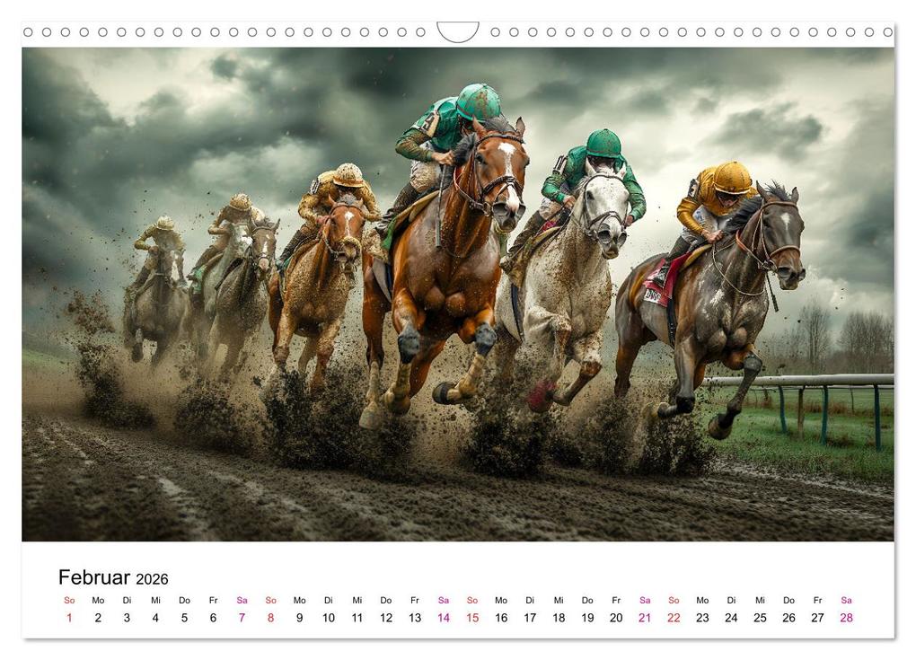 Weitere Ansicht: Pferderennen (Wandkalender 2026 DIN A3 quer), CALVENDO Monatskalender | Peter Roder, Calvendo