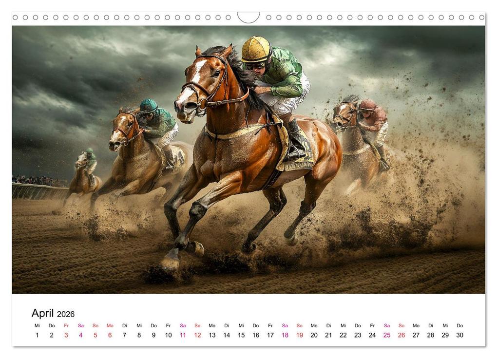 Weitere Ansicht: Pferderennen (Wandkalender 2026 DIN A3 quer), CALVENDO Monatskalender | Peter Roder, Calvendo