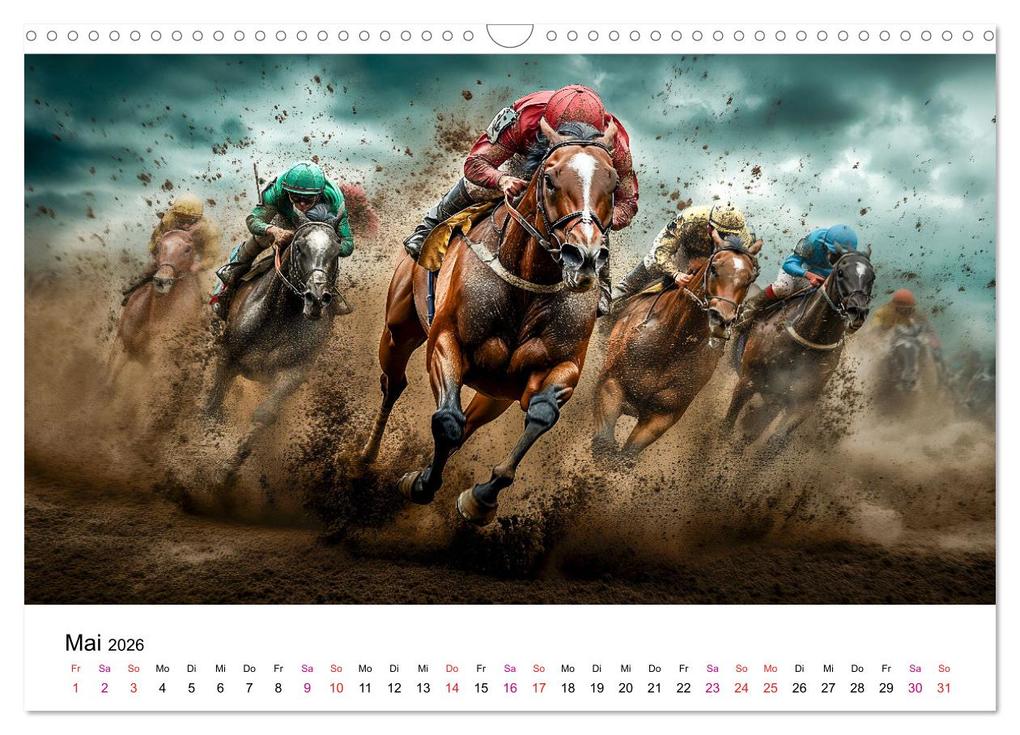 Weitere Ansicht: Pferderennen (Wandkalender 2026 DIN A3 quer), CALVENDO Monatskalender | Peter Roder, Calvendo