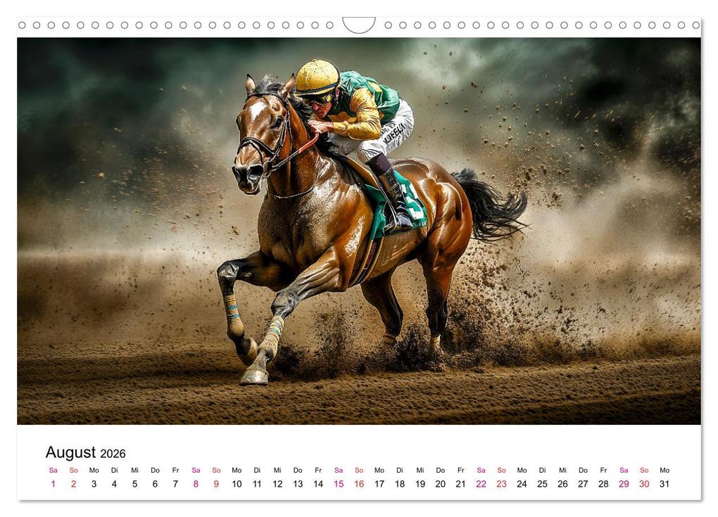 Weitere Ansicht: Pferderennen (Wandkalender 2026 DIN A3 quer), CALVENDO Monatskalender | Peter Roder, Calvendo