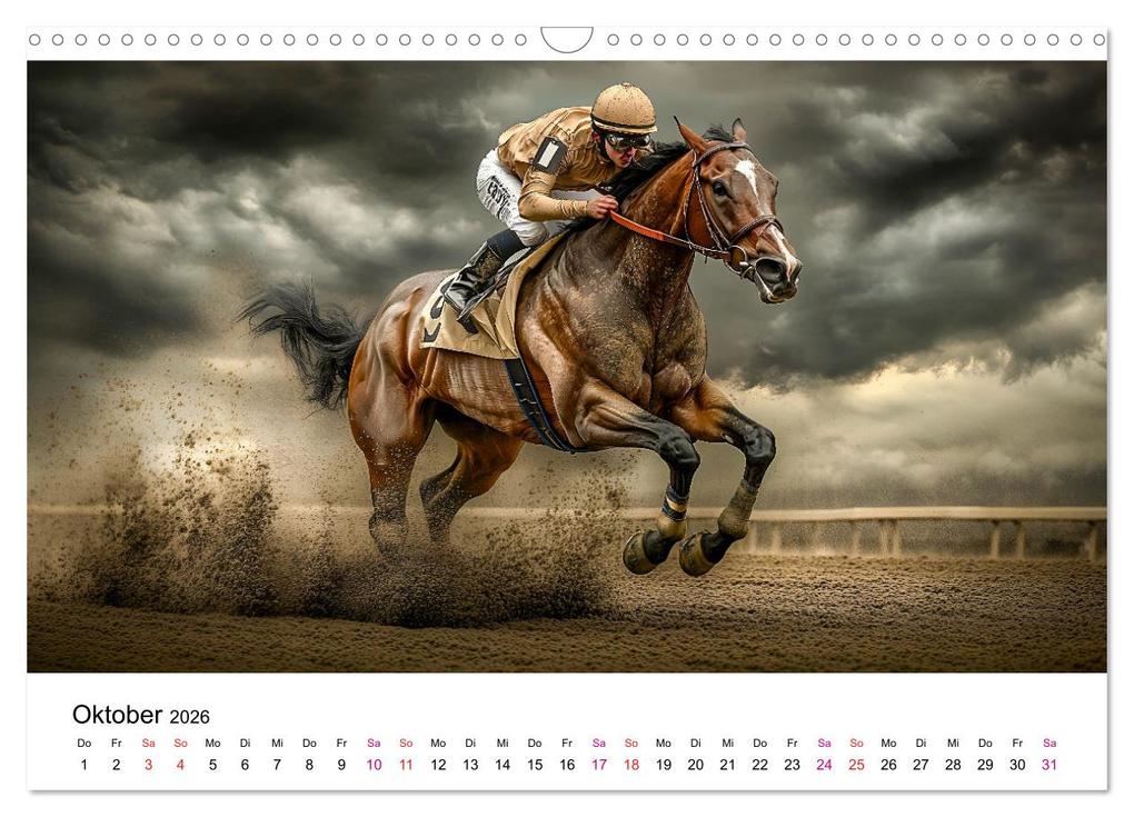 Weitere Ansicht: Pferderennen (Wandkalender 2026 DIN A3 quer), CALVENDO Monatskalender | Peter Roder, Calvendo