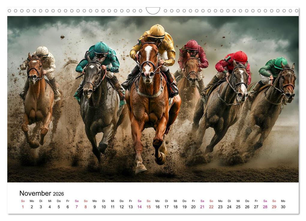 Weitere Ansicht: Pferderennen (Wandkalender 2026 DIN A3 quer), CALVENDO Monatskalender | Peter Roder, Calvendo