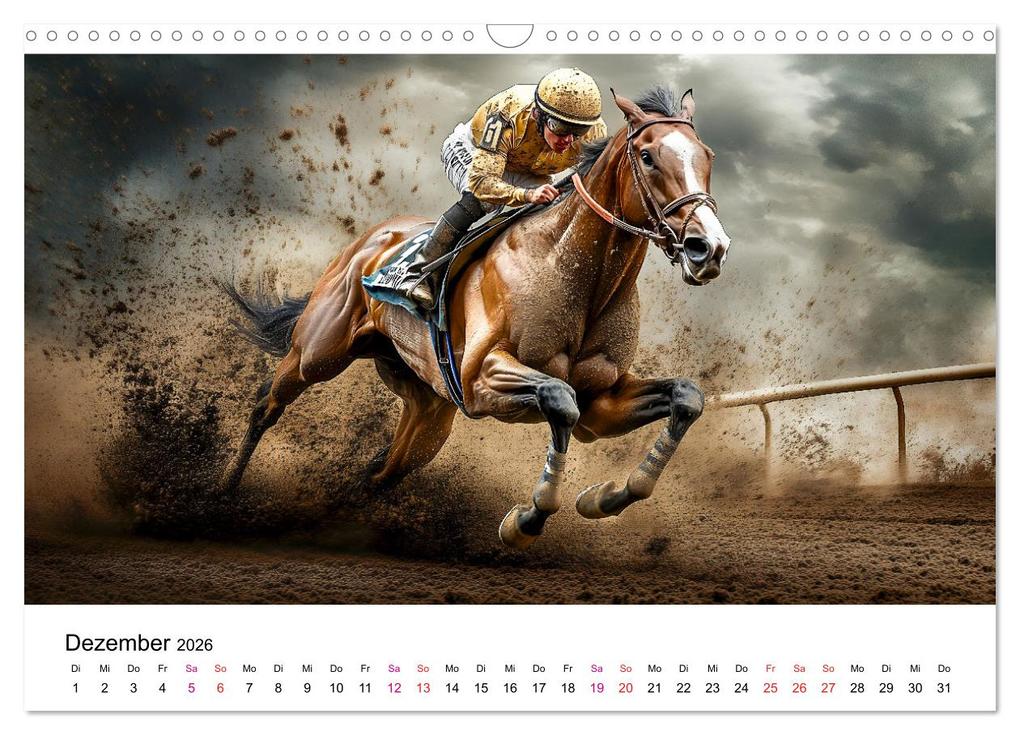 Weitere Ansicht: Pferderennen (Wandkalender 2026 DIN A3 quer), CALVENDO Monatskalender | Peter Roder, Calvendo