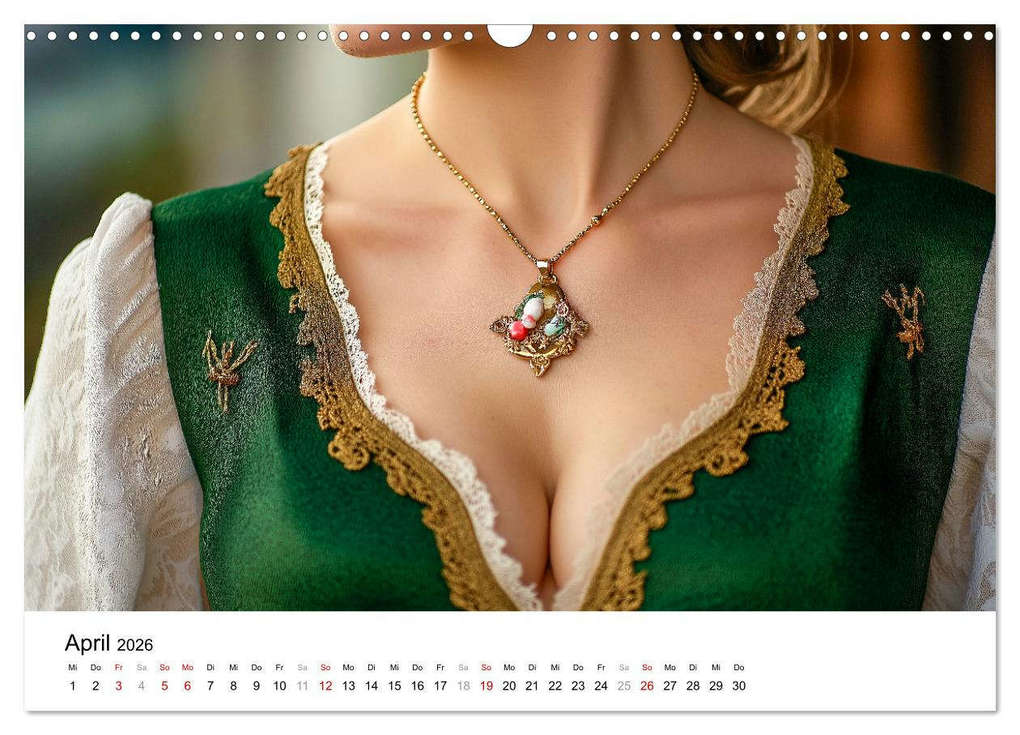 Weitere Ansicht: Dirndl Dekollete Kalender - Traditionelle Tracht und bayerische Brüste (Wandkalender 2026 DIN A3 quer), CALVENDO Monatskalender | MB Fotografie, Calvendo