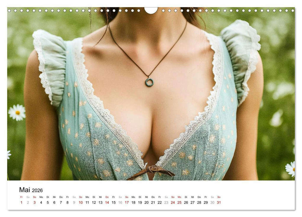 Weitere Ansicht: Dirndl Dekollete Kalender - Traditionelle Tracht und bayerische Brüste (Wandkalender 2026 DIN A3 quer), CALVENDO Monatskalender | MB Fotografie, Calvendo