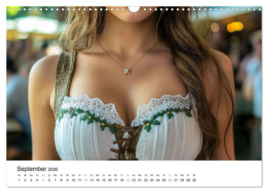 Weitere Ansicht: Dirndl Dekollete Kalender - Traditionelle Tracht und bayerische Brüste (Wandkalender 2026 DIN A3 quer), CALVENDO Monatskalender | MB Fotografie, Calvendo