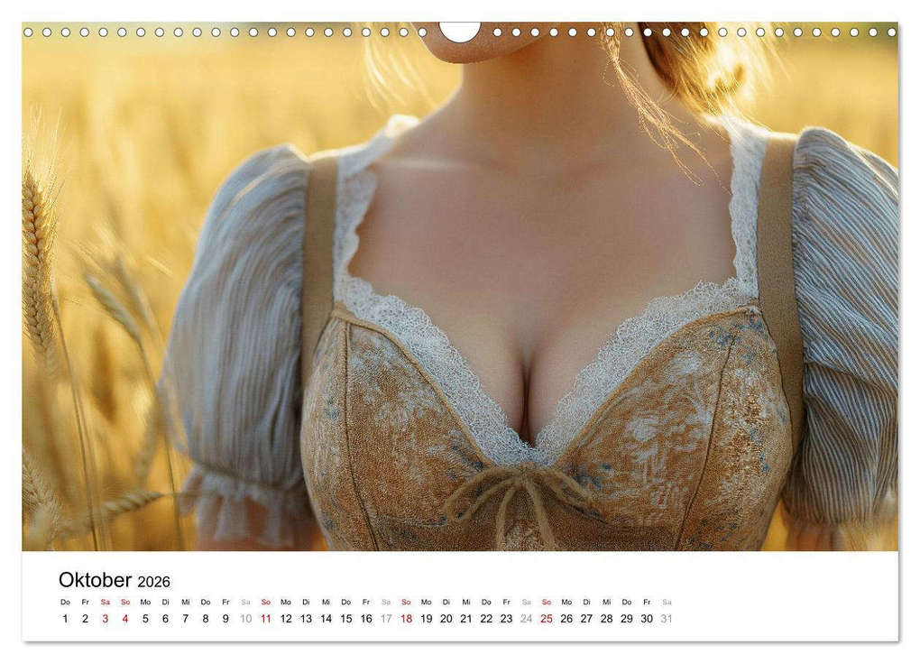 Weitere Ansicht: Dirndl Dekollete Kalender - Traditionelle Tracht und bayerische Brüste (Wandkalender 2026 DIN A3 quer), CALVENDO Monatskalender | MB Fotografie, Calvendo