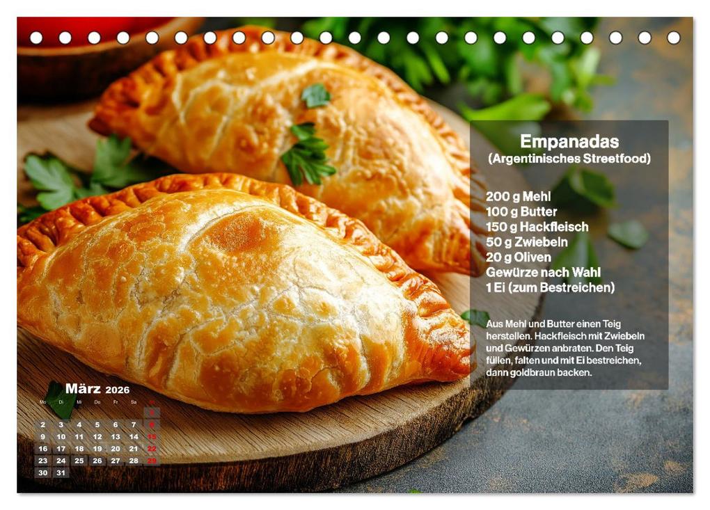 Weitere Ansicht: Streetfood Kalender - Einfache Rezepte aus den Straßenküchen der Welt (Tischkalender 2026 DIN A5 quer), CALVENDO Monatskalender | MB - Fotografie, Calvendo
