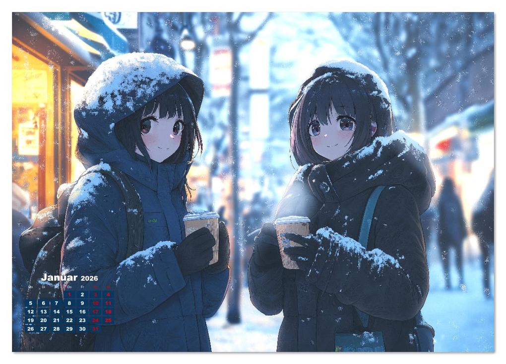 Weitere Ansicht: Anime Kalender - Charaktere im Slice-of-Life Stil (Tischkalender 2026 DIN A5 quer), CALVENDO Monatskalender | MB Fotografie, Calvendo