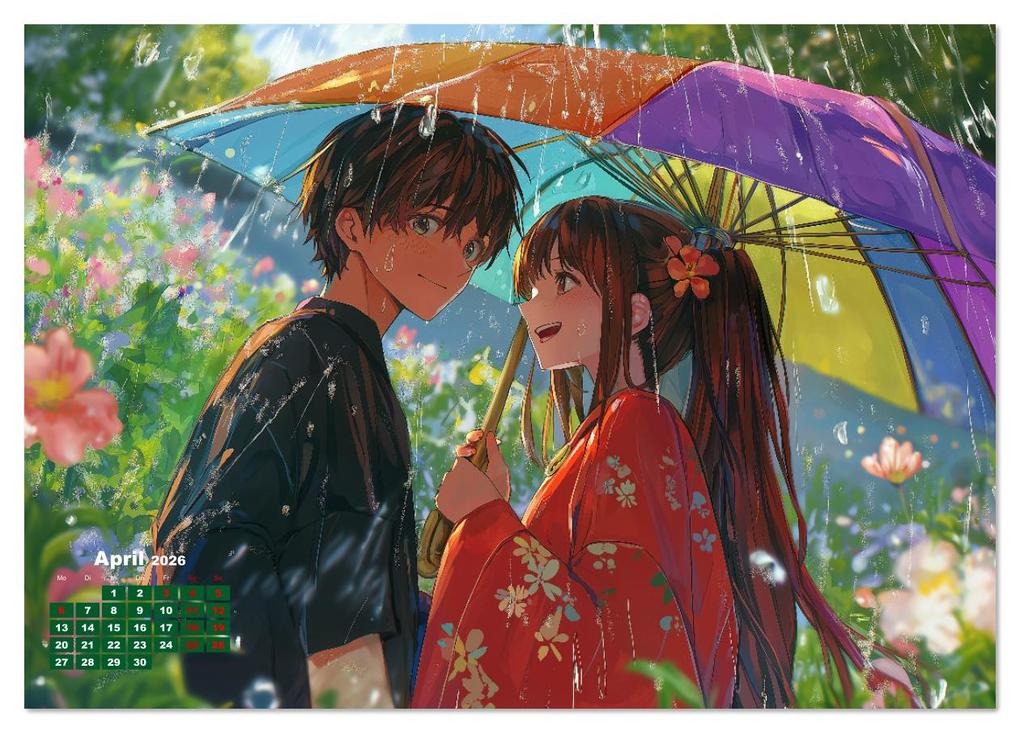 Weitere Ansicht: Anime Kalender - Charaktere im Slice-of-Life Stil (Tischkalender 2026 DIN A5 quer), CALVENDO Monatskalender | MB Fotografie, Calvendo