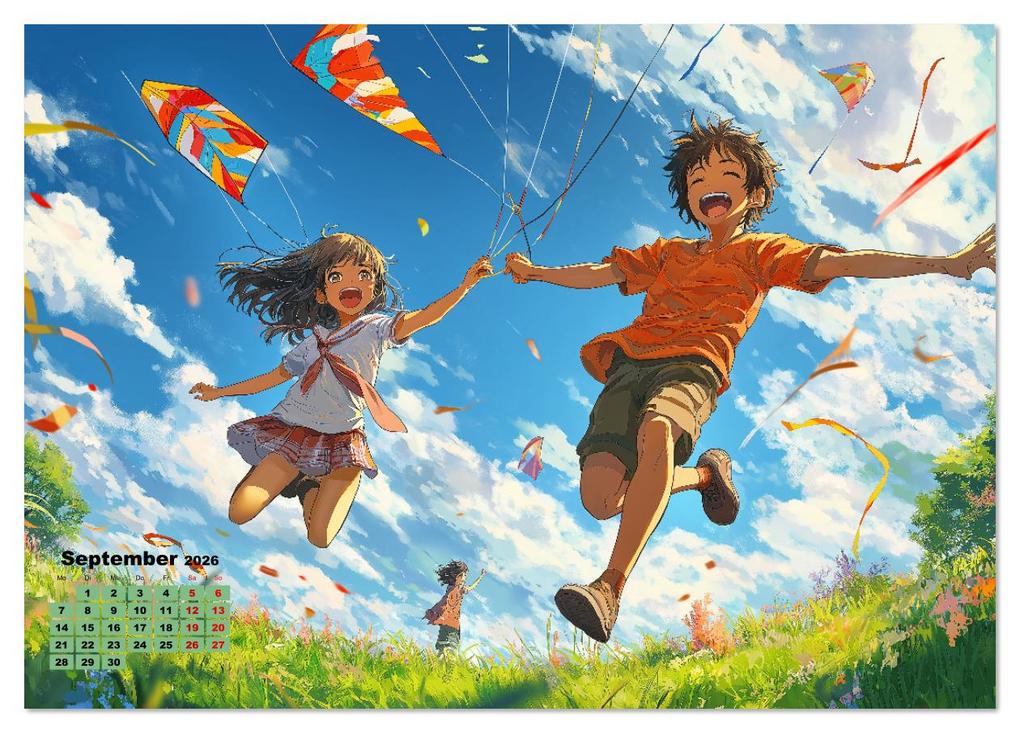 Weitere Ansicht: Anime Kalender - Charaktere im Slice-of-Life Stil (Tischkalender 2026 DIN A5 quer), CALVENDO Monatskalender | MB Fotografie, Calvendo