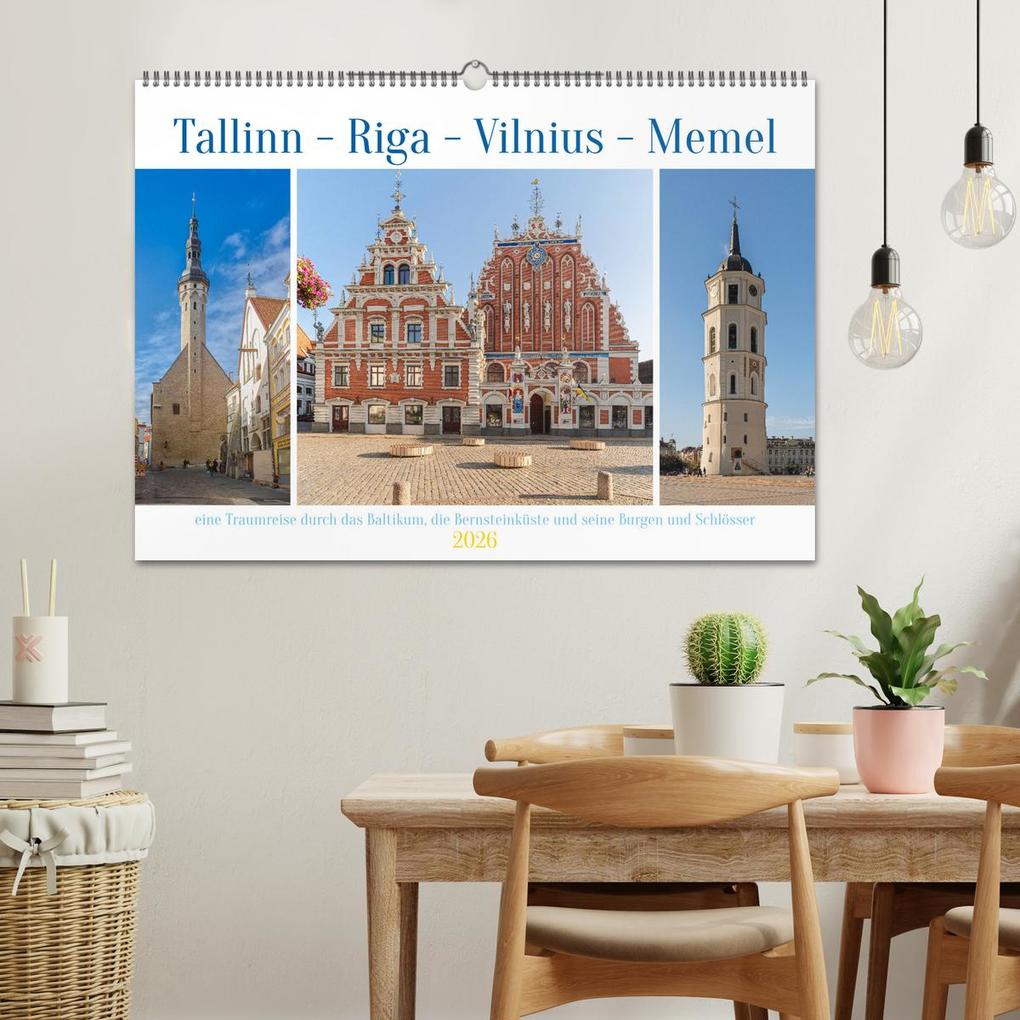Weitere Ansicht: Tallinn-Riga-Vilnius-Memel, eine Traumreise durch das Baltikum. (Wandkalender 2026 DIN A2 quer), CALVENDO Monatskalender | Ulrich Männel, Calvendo