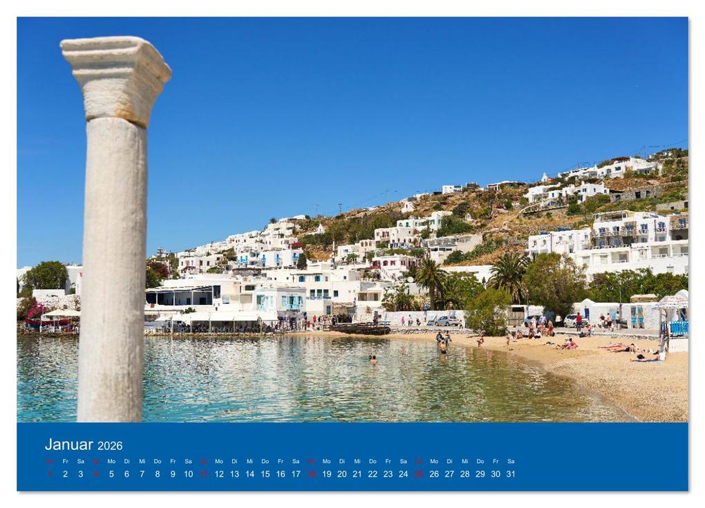 Weitere Ansicht: Griechenland - Mykonos Kalender (Wandkalender 2026 DIN A3 quer), CALVENDO Monatskalender | Michael Bihlmayer - Bihlmayer-MEDIA, Calvendo