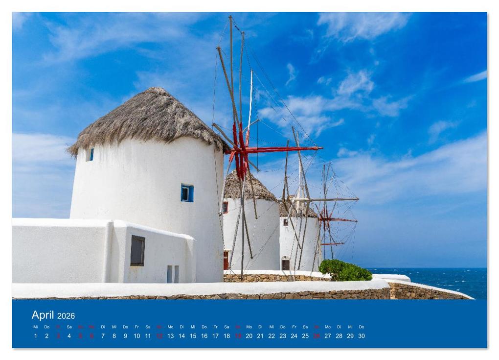 Weitere Ansicht: Griechenland - Mykonos Kalender (Wandkalender 2026 DIN A3 quer), CALVENDO Monatskalender | Michael Bihlmayer - Bihlmayer-MEDIA, Calvendo