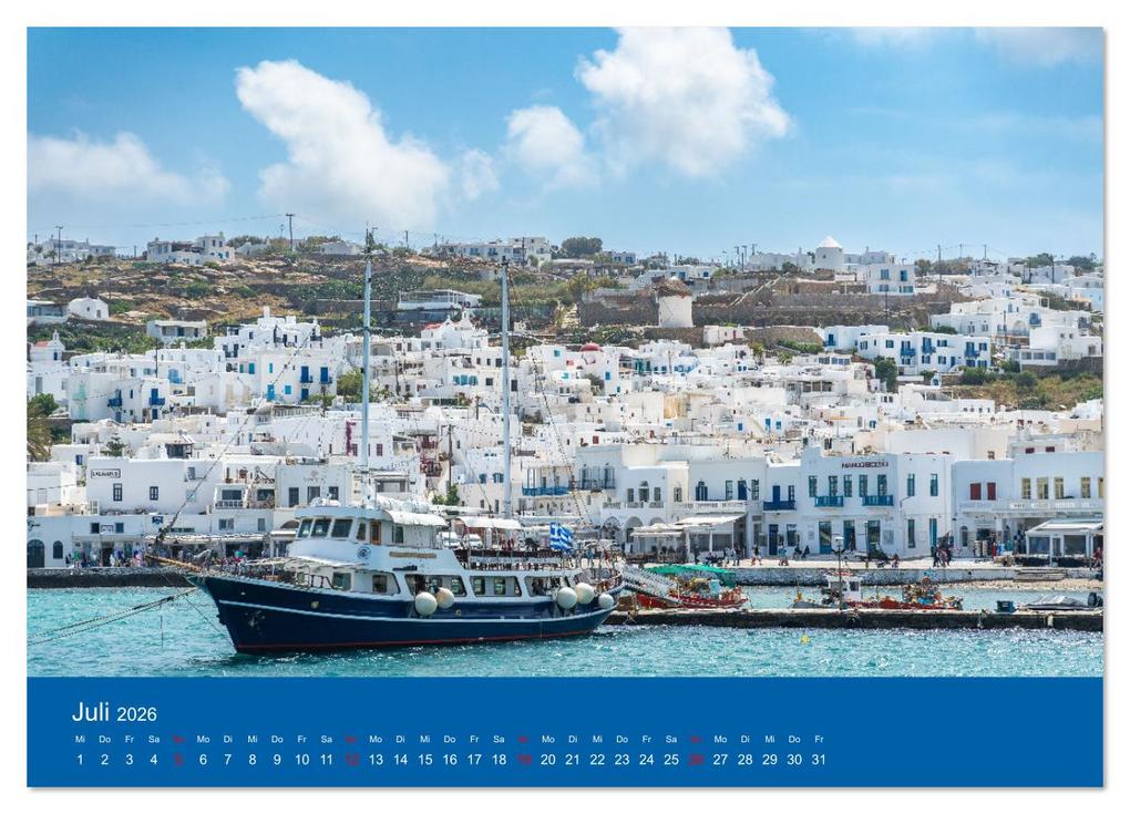 Weitere Ansicht: Griechenland - Mykonos Kalender (Wandkalender 2026 DIN A3 quer), CALVENDO Monatskalender | Michael Bihlmayer - Bihlmayer-MEDIA, Calvendo