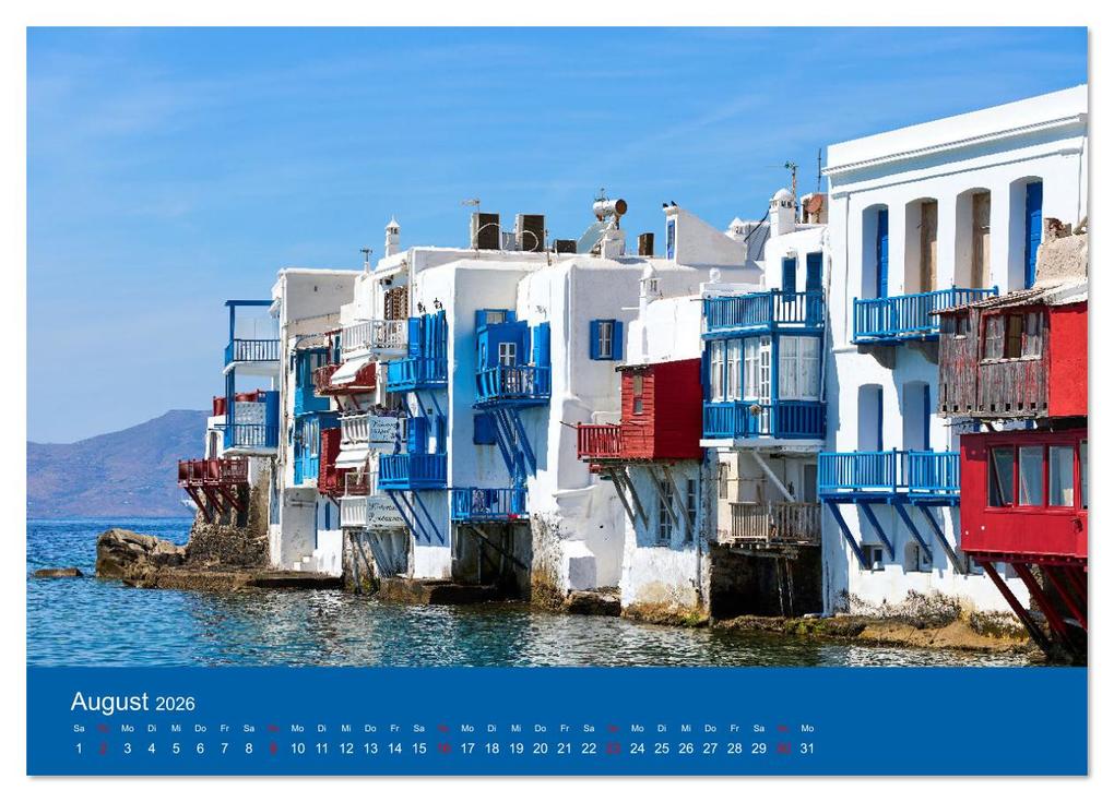 Weitere Ansicht: Griechenland - Mykonos Kalender (Wandkalender 2026 DIN A3 quer), CALVENDO Monatskalender | Michael Bihlmayer - Bihlmayer-MEDIA, Calvendo