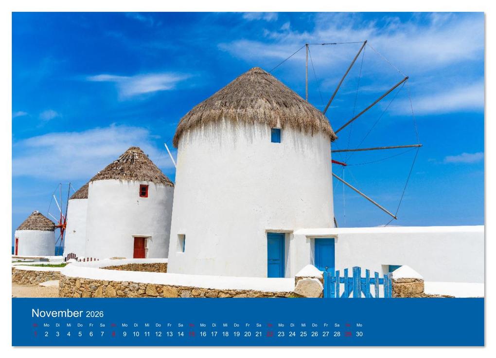 Weitere Ansicht: Griechenland - Mykonos Kalender (Wandkalender 2026 DIN A3 quer), CALVENDO Monatskalender | Michael Bihlmayer - Bihlmayer-MEDIA, Calvendo