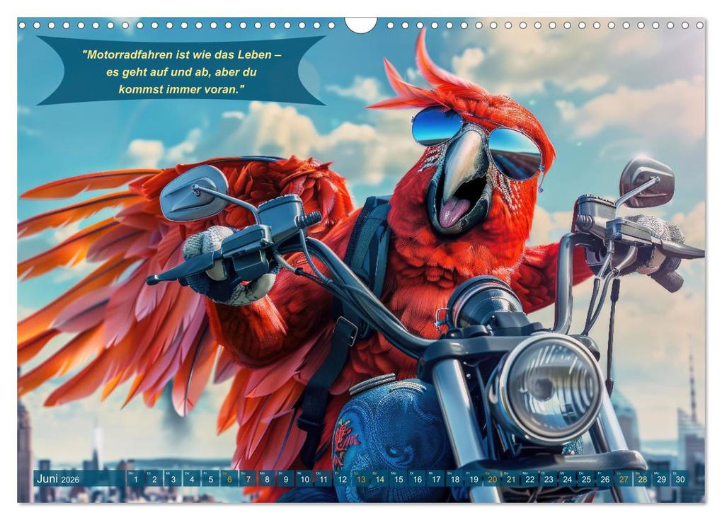 Weitere Ansicht: Tierisch lustige Motorradfahrer (Wandkalender 2026 DIN A3 quer), CALVENDO Monatskalender | Calvendo, Peter Rübsamen