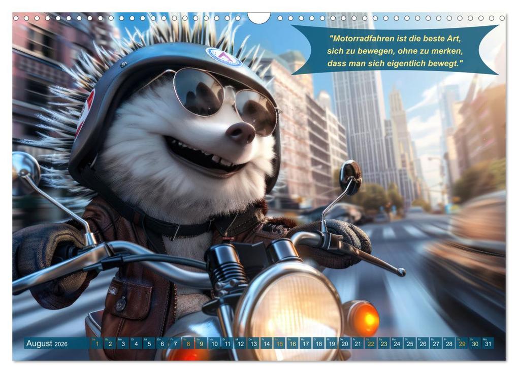 Weitere Ansicht: Tierisch lustige Motorradfahrer (Wandkalender 2026 DIN A3 quer), CALVENDO Monatskalender | Calvendo, Peter Rübsamen