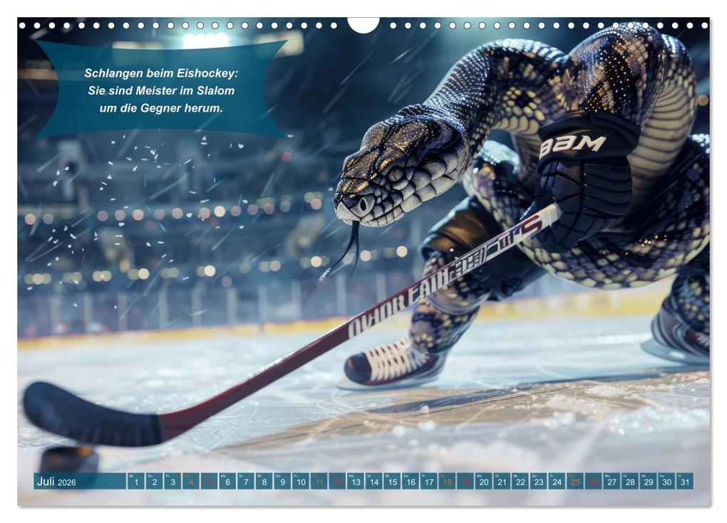 Weitere Ansicht: Der tierisch lustige Eishockey Kalender (Wandkalender 2026 DIN A3 quer), CALVENDO Monatskalender | Calvendo, Peter Rübsamen