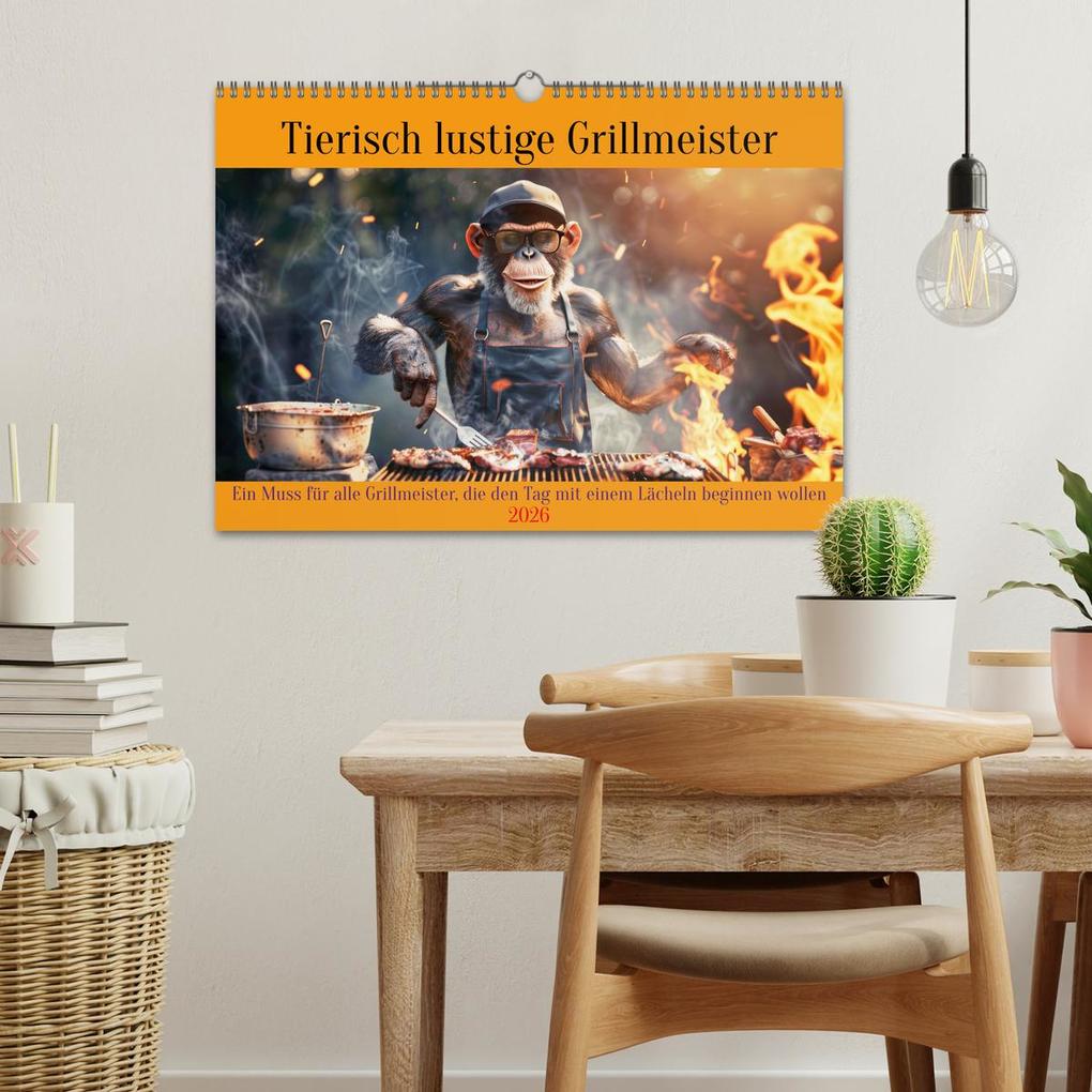 Weitere Ansicht: Tierisch lustige Grillmeister (Wandkalender 2026 DIN A3 quer), CALVENDO Monatskalender | Calvendo, Peter Rübsamen