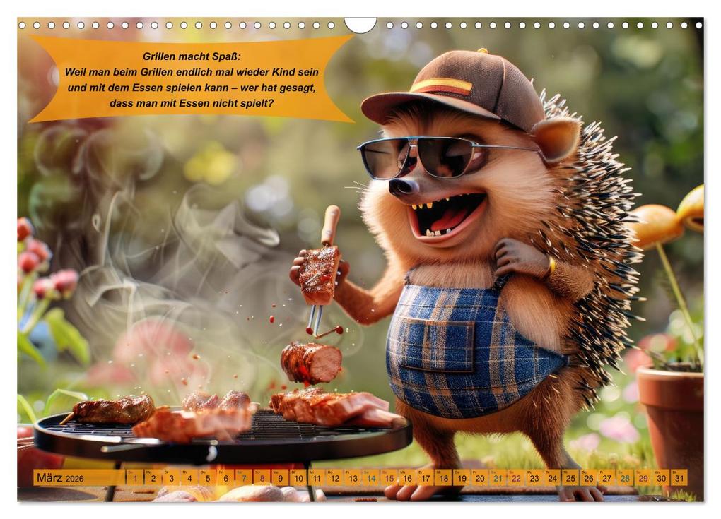 Weitere Ansicht: Tierisch lustige Grillmeister (Wandkalender 2026 DIN A3 quer), CALVENDO Monatskalender | Calvendo, Peter Rübsamen
